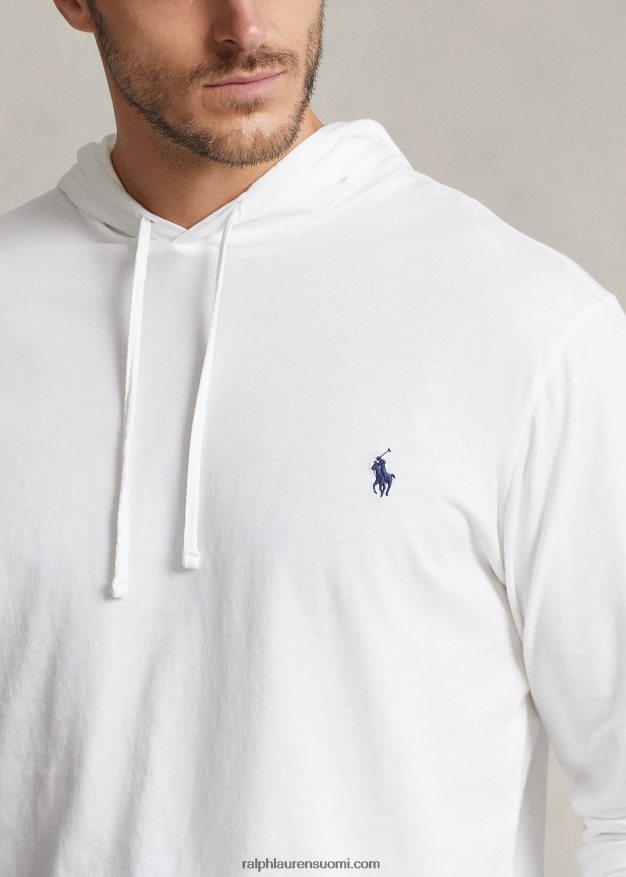 Ralph Lauren miehet jersey-hupullinen t-paita 0Z24ZR8400 valkoinen