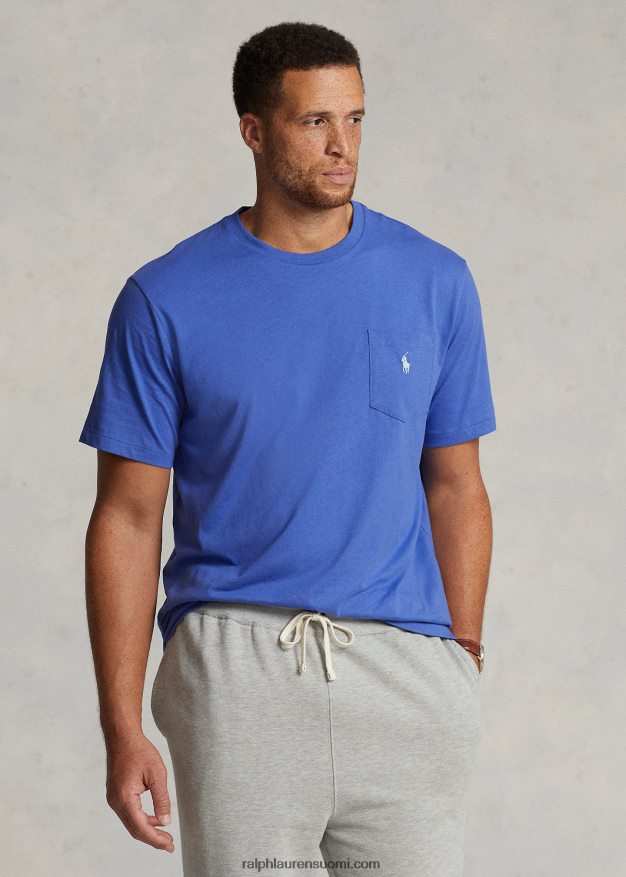 Ralph Lauren miehet jersey tasku t-paita 0Z24ZR1851 neitokivi sininen