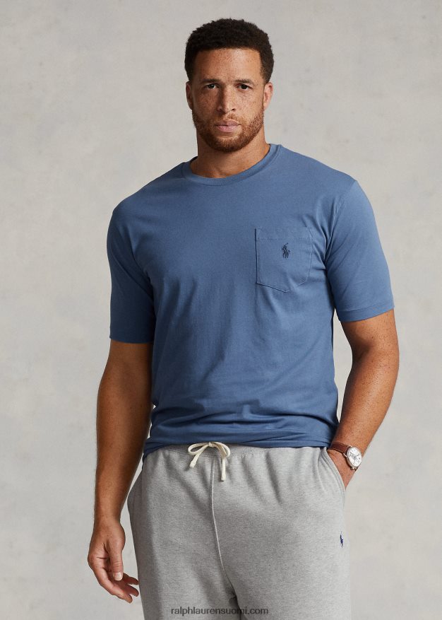 Ralph Lauren miehet jersey tasku t-paita 0Z24ZR1852 carson sininen