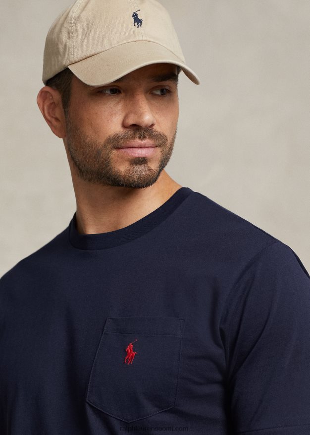 Ralph Lauren miehet jersey tasku t-paita 0Z24ZR1853 uutta mustetta