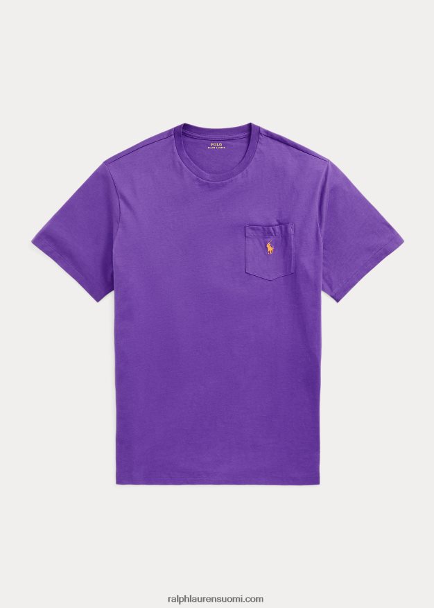 Ralph Lauren miehet jersey tasku t-paita 0Z24ZR1856 solmio violetti