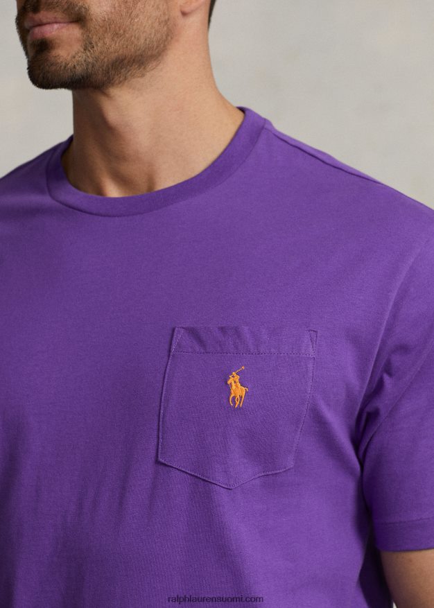 Ralph Lauren miehet jersey tasku t-paita 0Z24ZR1856 solmio violetti