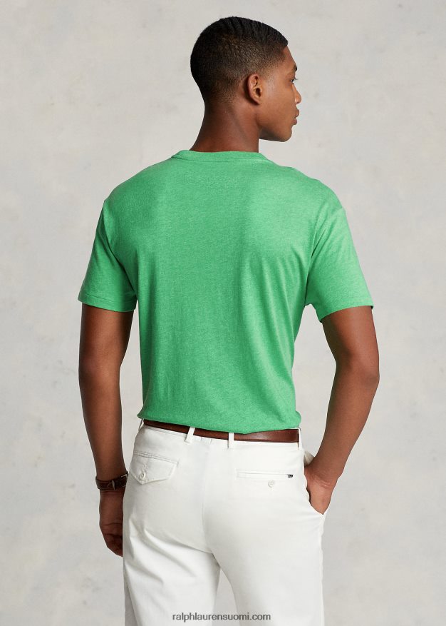 Ralph Lauren miehet jersey-taskuinen t-paita, joka sopii kaikkiin 0Z24ZR242 palmunvihreä kanerva