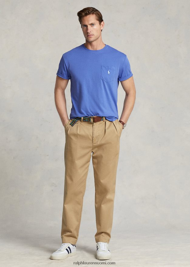 Ralph Lauren miehet jersey-taskuinen t-paita, joka sopii kaikkiin 0Z24ZR245 sininen