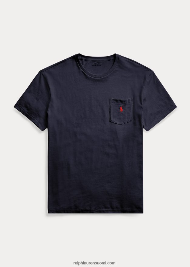 Ralph Lauren miehet jersey-taskuinen t-paita, joka sopii kaikkiin 0Z24ZR247 muste