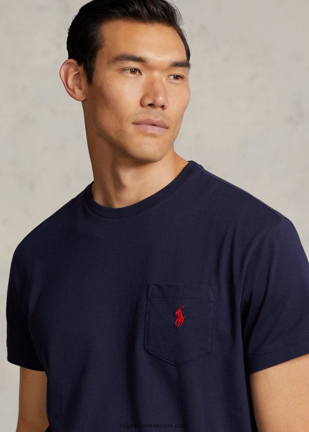 Ralph Lauren miehet jersey-taskuinen t-paita, joka sopii kaikkiin 0Z24ZR247 muste