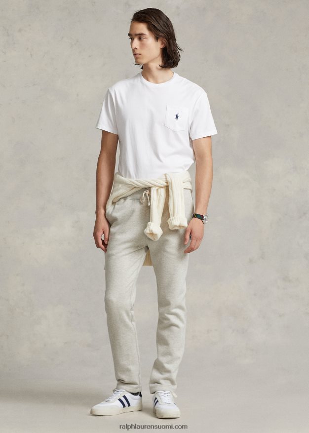 Ralph Lauren miehet jersey-taskuinen t-paita, joka sopii kaikkiin 0Z24ZR248 valkoinen