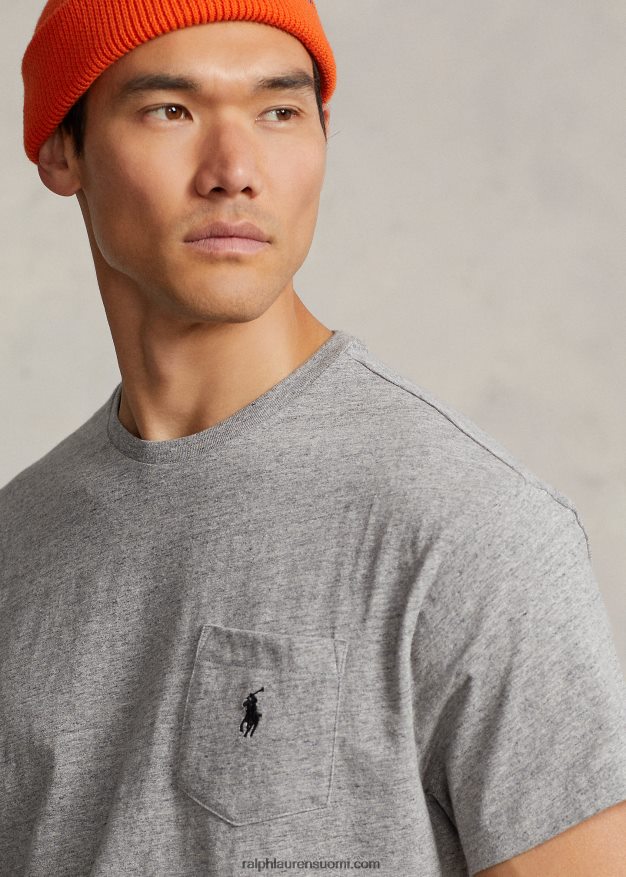 Ralph Lauren miehet jersey-taskuinen t-paita, joka sopii kaikkiin 0Z24ZR250 tumma vintage kanerva