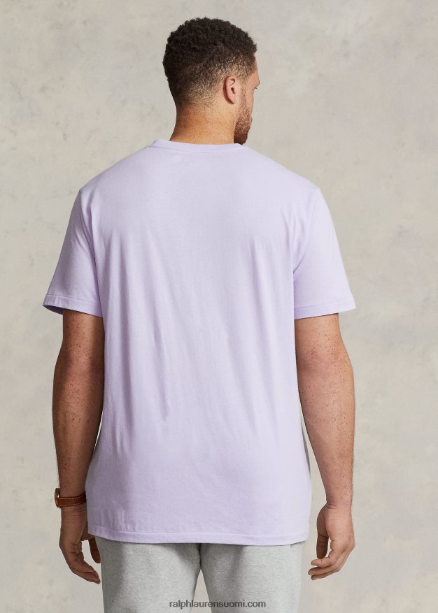 Ralph Lauren miehet jersey v-kaula-aukkoinen t-paita 0Z24ZR1415 kukka violetti