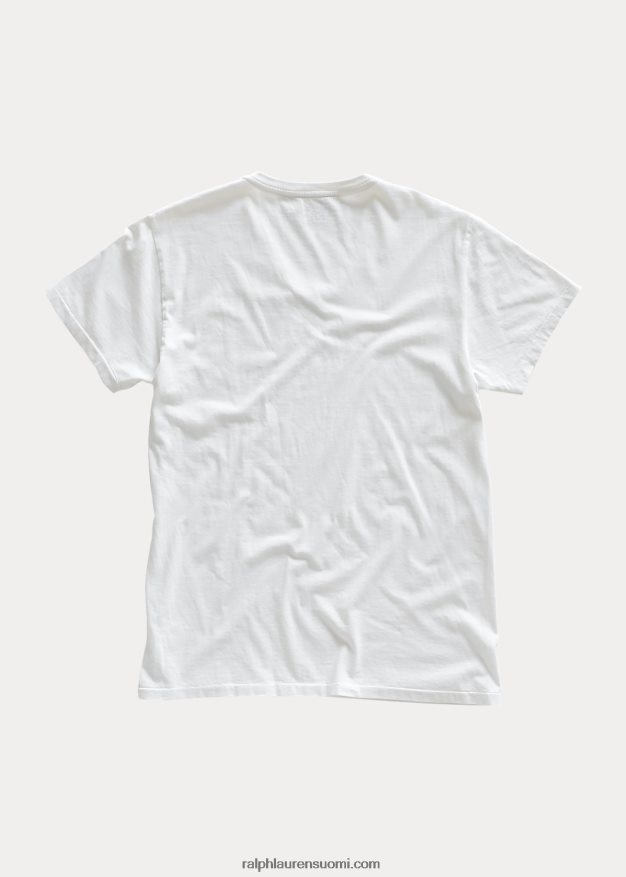 Ralph Lauren miehet jersey v-kaula-aukkoinen t-paita 0Z24ZR1690 valkoinen