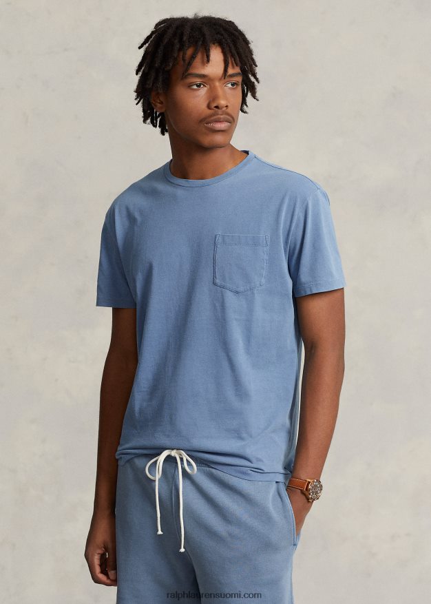 Ralph Lauren miehet klassinen istuva jersey-taskut-paita 0Z24ZR420 laivasto