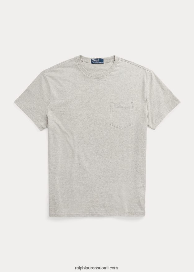 Ralph Lauren miehet klassinen istuva jersey-taskut-paita 0Z24ZR943 parvi kanerva