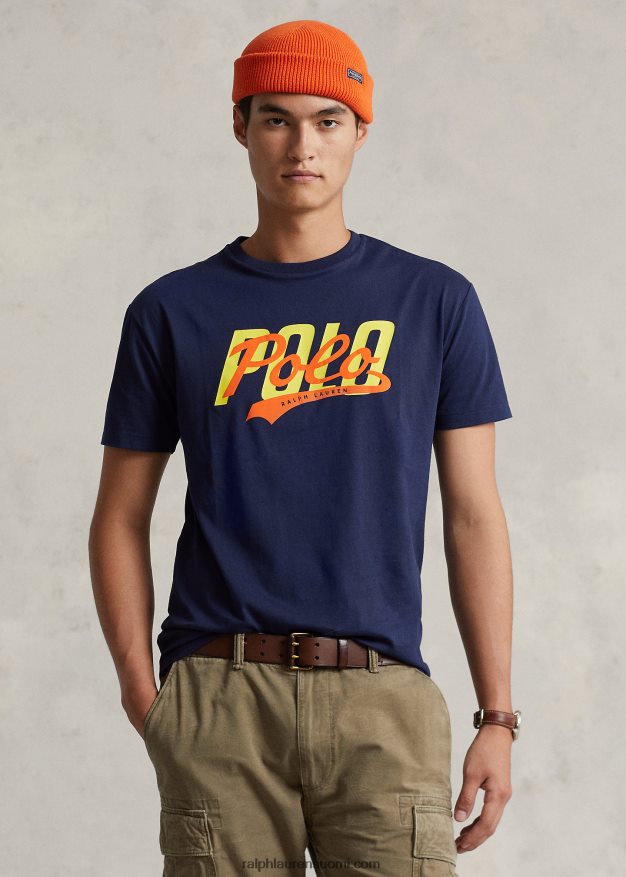 Ralph Lauren miehet klassinen istuvuus pinottu logo-jersey-t-paita 0Z24ZR1057 risteilylaivasto