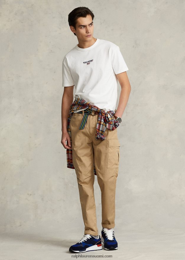 Ralph Lauren miehet klassinen istuvuus polo sport jersey t-paita 0Z24ZR544 valkoinen