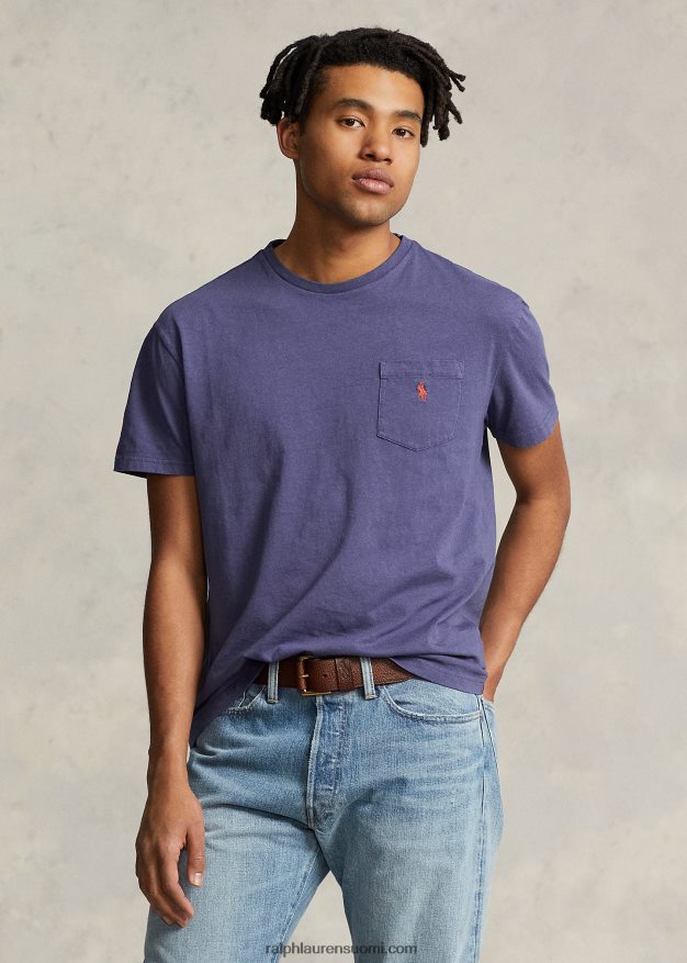 Ralph Lauren miehet klassinen istuvuus puuvilla-pellava taskut-paita 0Z24ZR372 venevaja laivasto