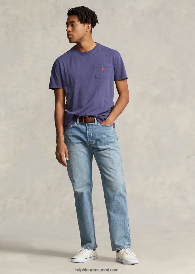 Ralph Lauren miehet klassinen istuvuus puuvilla-pellava taskut-paita 0Z24ZR372 venevaja laivasto