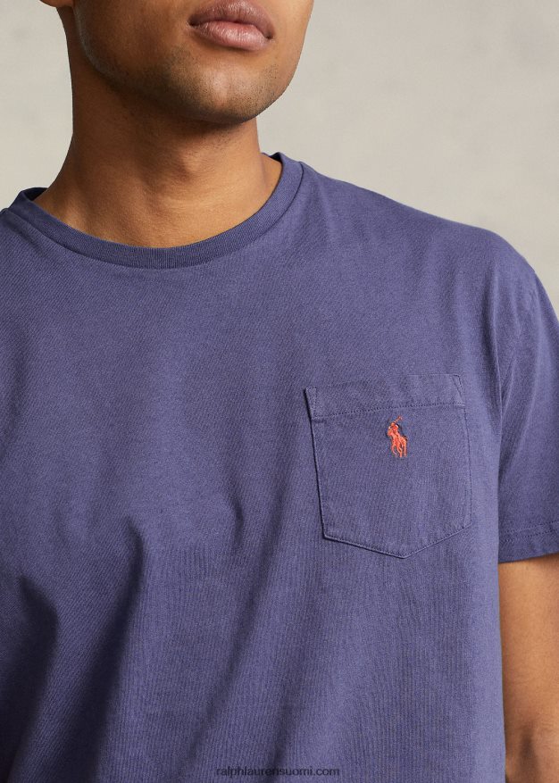 Ralph Lauren miehet klassinen istuvuus puuvilla-pellava taskut-paita 0Z24ZR372 venevaja laivasto