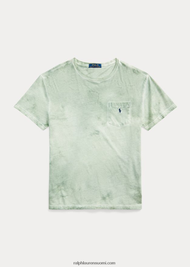 Ralph Lauren miehet klassinen istuvuus puuvilla-pellava taskut-paita 0Z24ZR549 haalistunut minttu