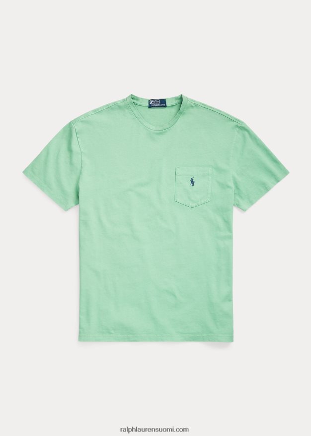 Ralph Lauren miehet klassinen istuvuus puuvilla-pellava taskut-paita 0Z24ZR8559 essexin vihreä