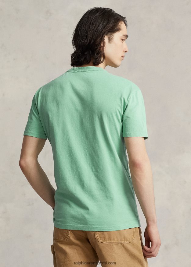 Ralph Lauren miehet klassinen istuvuus puuvilla-pellava taskut-paita 0Z24ZR8559 essexin vihreä