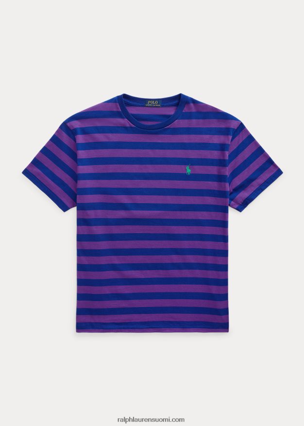 Ralph Lauren miehet klassinen istuvuus raidallinen jersey t-paita 0Z24ZR377 violetti kaktus