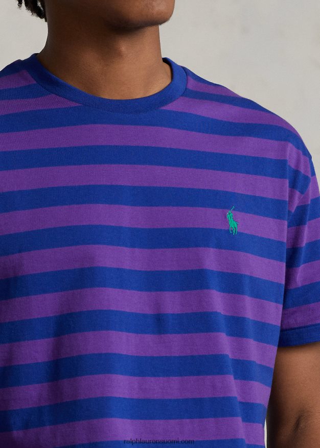 Ralph Lauren miehet klassinen istuvuus raidallinen jersey t-paita 0Z24ZR377 violetti kaktus