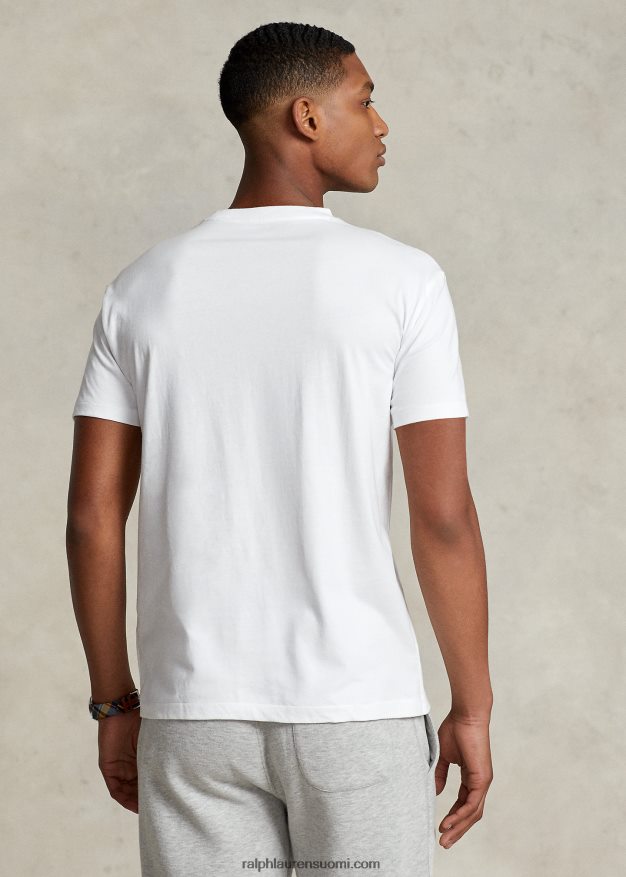 Ralph Lauren miehet klassinen v-kaula-aukkoinen jersey-t-paita 0Z24ZR204 valkoinen