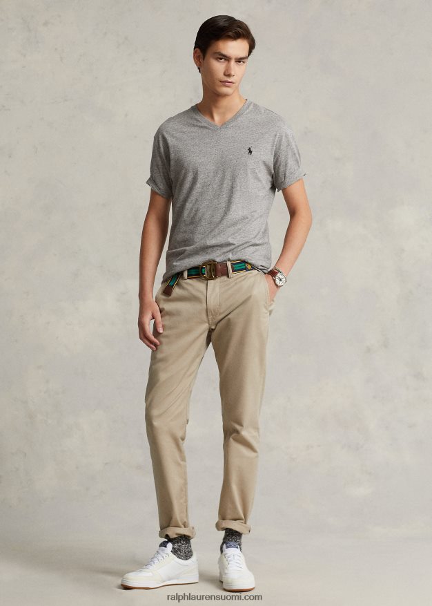 Ralph Lauren miehet klassinen v-kaula-aukkoinen jersey-t-paita 0Z24ZR206 tumma vintage kanerva