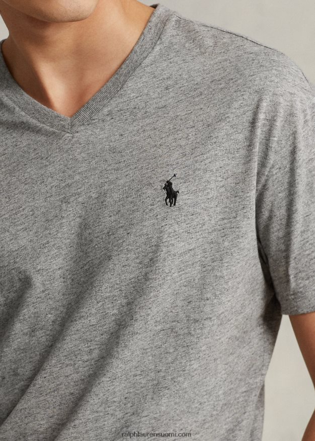 Ralph Lauren miehet klassinen v-kaula-aukkoinen jersey-t-paita 0Z24ZR206 tumma vintage kanerva