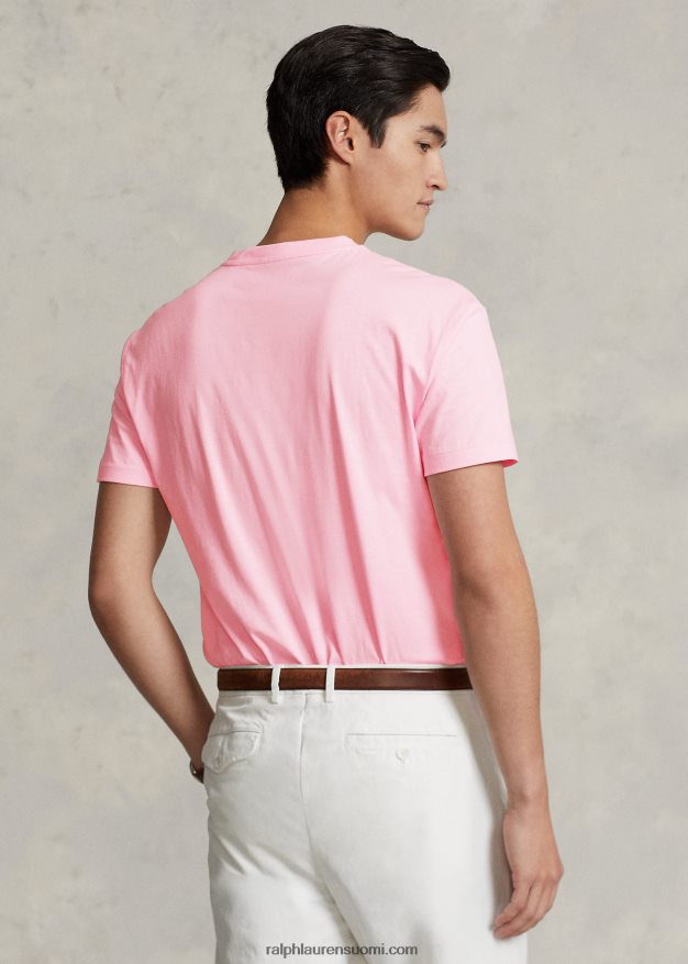 Ralph Lauren miehet klassinen v-kaula-aukkoinen jersey-t-paita 0Z24ZR208 karmelin pinkki