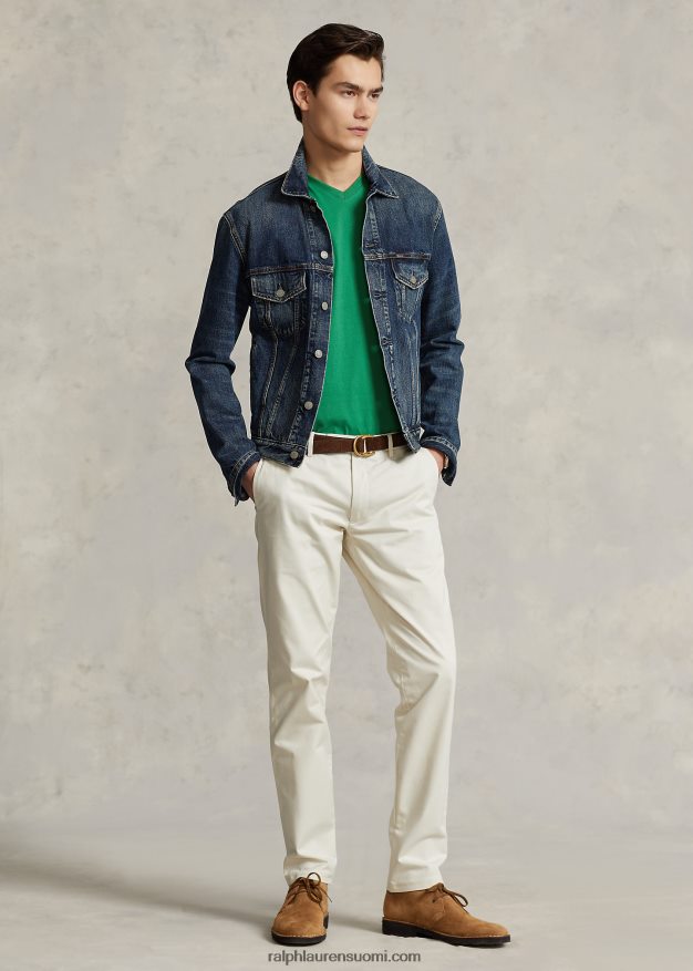 Ralph Lauren miehet klassinen v-kaula-aukkoinen jersey-t-paita 0Z24ZR212 optinen vihreä