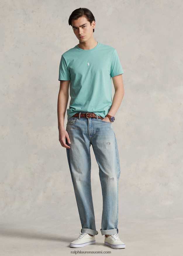 Ralph Lauren miehet mukautettu slim fit jersey crewneck t-paita 0Z24ZR461 essexin vihreä