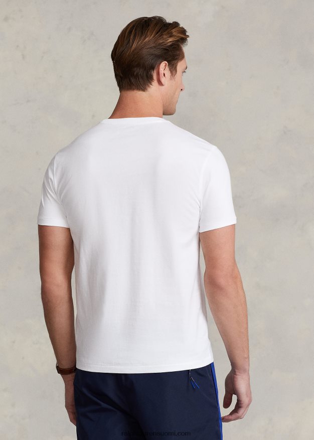 Ralph Lauren miehet mukautettu slim fit jersey crewneck t-paita 0Z24ZR463 valkoinen