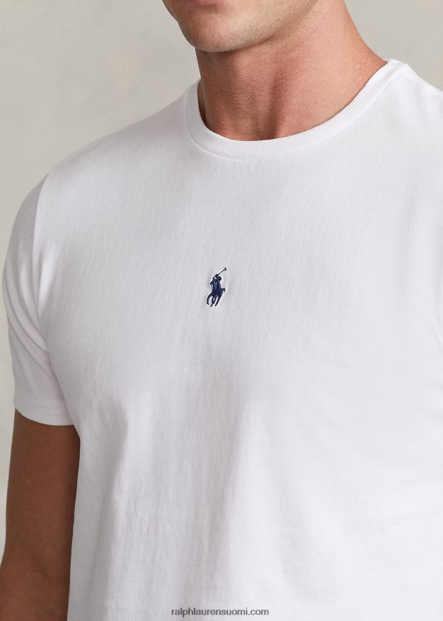 Ralph Lauren miehet mukautettu slim fit jersey crewneck t-paita 0Z24ZR463 valkoinen