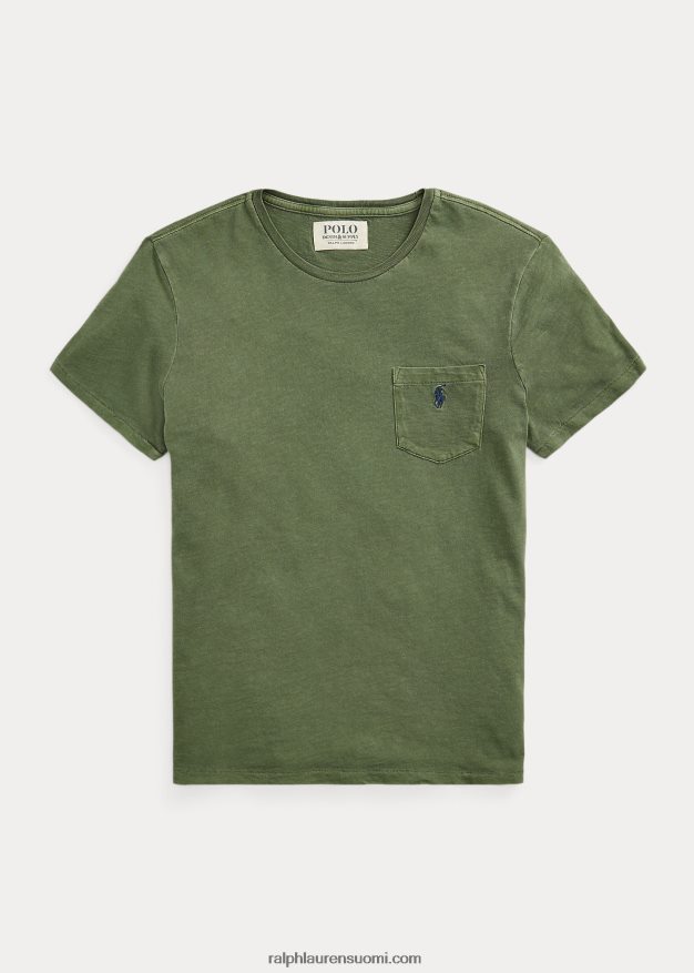 Ralph Lauren miehet mukautettu slim fit jersey tasku t-paita 0Z24ZR312 puutarhapolku