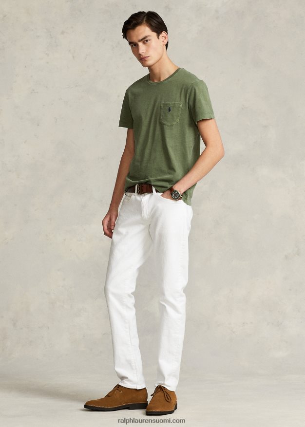 Ralph Lauren miehet mukautettu slim fit jersey tasku t-paita 0Z24ZR312 puutarhapolku