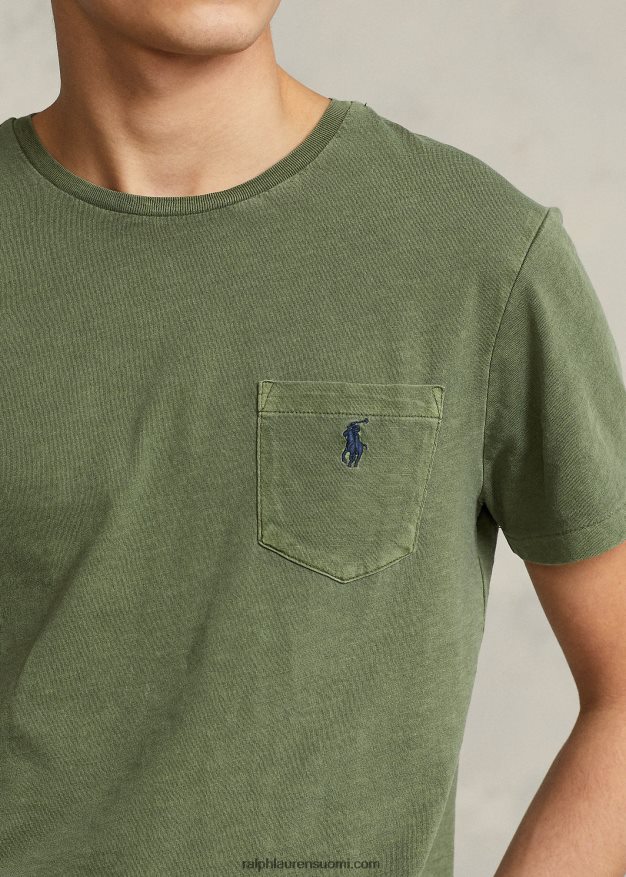 Ralph Lauren miehet mukautettu slim fit jersey tasku t-paita 0Z24ZR312 puutarhapolku