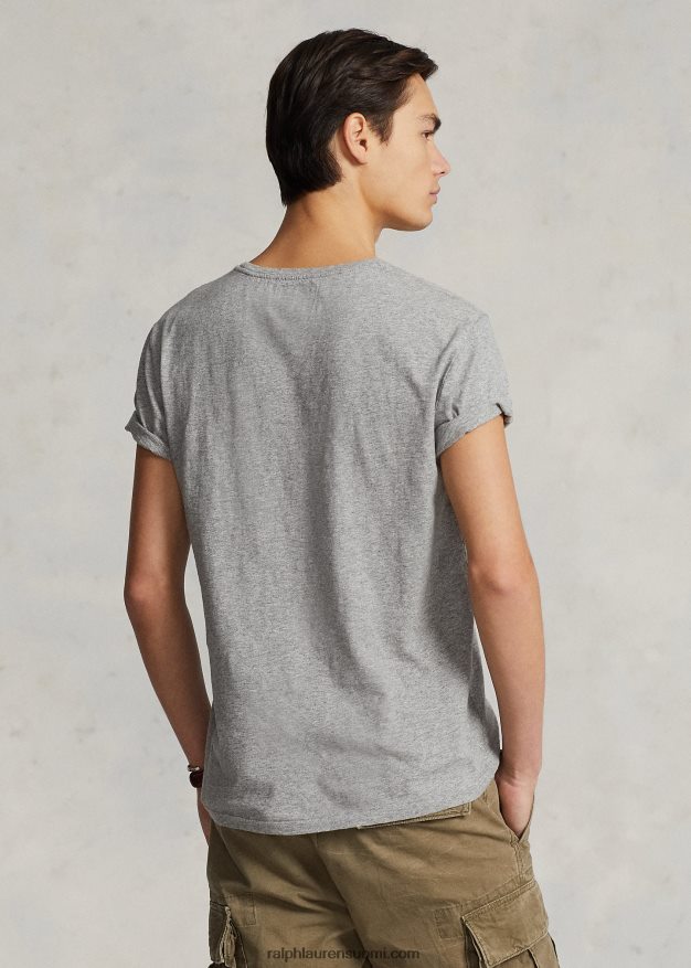 Ralph Lauren miehet mukautettu slim fit jersey tasku t-paita 0Z24ZR315 tumma vintage kanerva