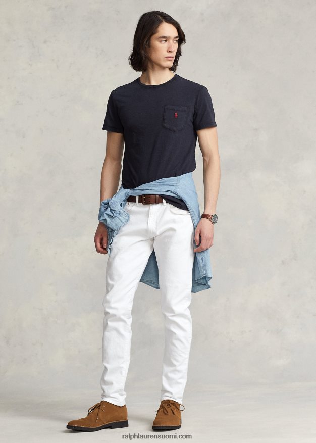 Ralph Lauren miehet mukautettu slim fit jersey tasku t-paita 0Z24ZR316 musta