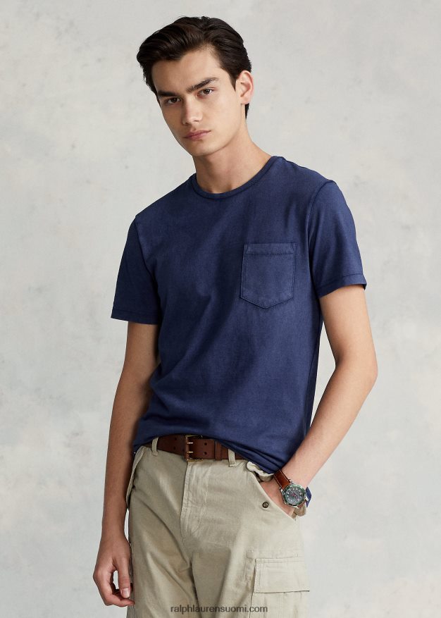 Ralph Lauren miehet mukautettu slim fit jersey tasku t-paita 0Z24ZR345 risteilylaivasto