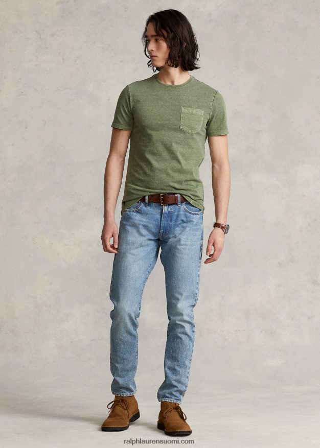 Ralph Lauren miehet mukautettu slim fit jersey tasku t-paita 0Z24ZR347 puutarhapolku