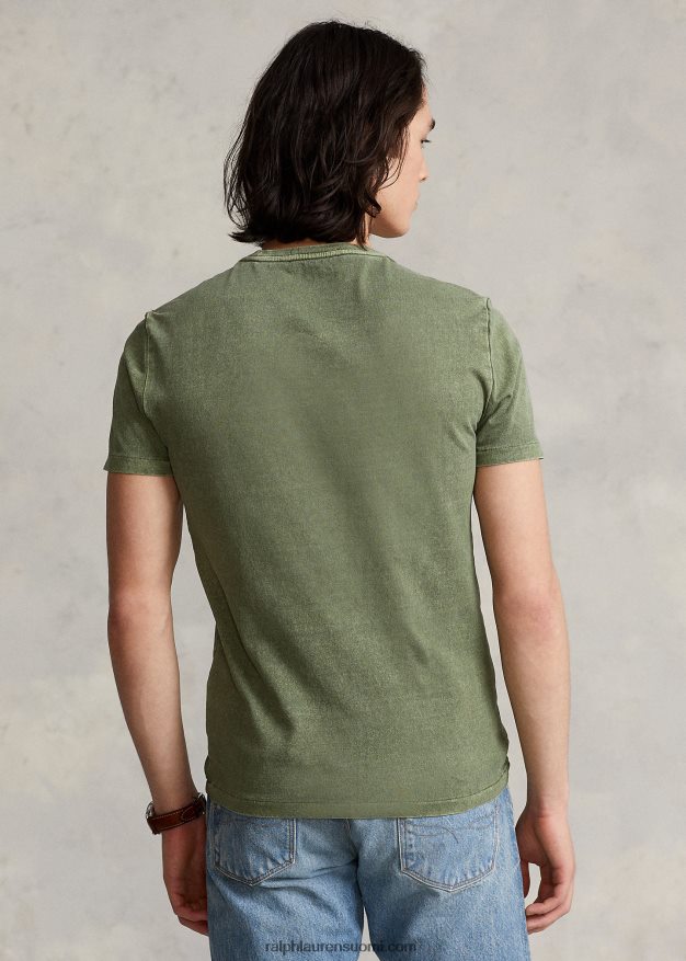 Ralph Lauren miehet mukautettu slim fit jersey tasku t-paita 0Z24ZR347 puutarhapolku