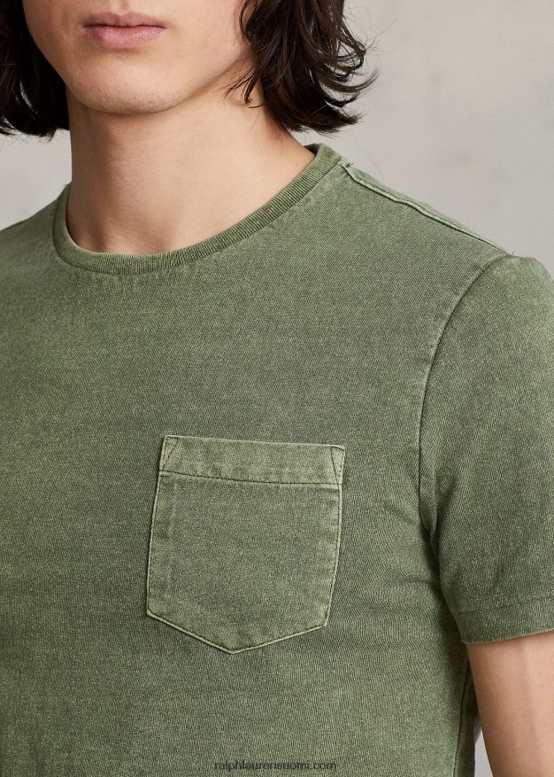 Ralph Lauren miehet mukautettu slim fit jersey tasku t-paita 0Z24ZR347 puutarhapolku