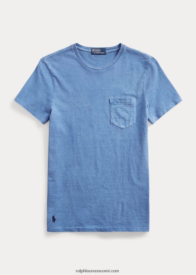 Ralph Lauren miehet mukautettu slim fit jersey tasku t-paita 0Z24ZR8557 perääntyä sininen