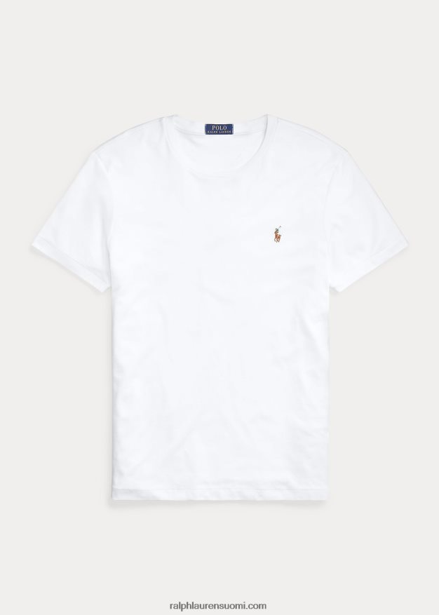 Ralph Lauren miehet mukautettu slim fit pehmeä puuvillainen t-paita 0Z24ZR532 valkoinen