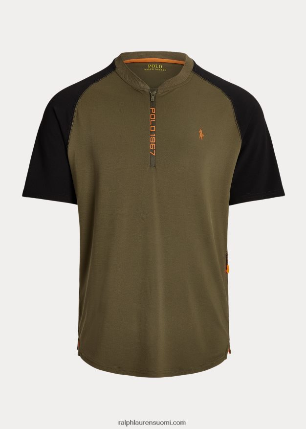 Ralph Lauren miehet mukautettu slim fit performance -jerseypaita 0Z24ZR8462 katos oliivi/musta