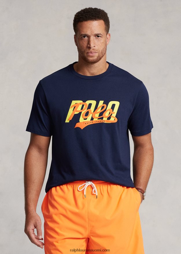 Ralph Lauren miehet pinottu logollinen jersey-t-paita 0Z24ZR1427 risteilylaivasto