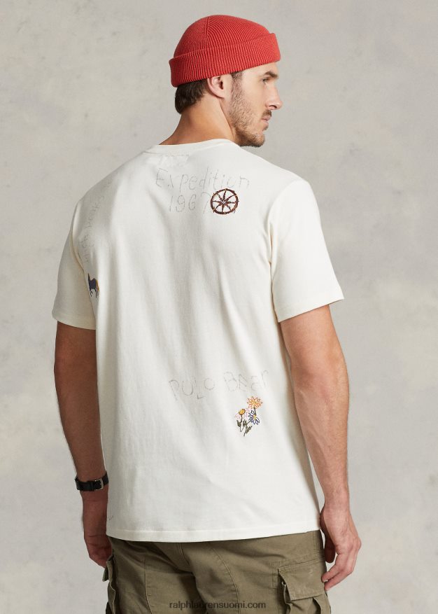 Ralph Lauren miehet polo bear jersey crewneck t-paita 0Z24ZR1462 nevis