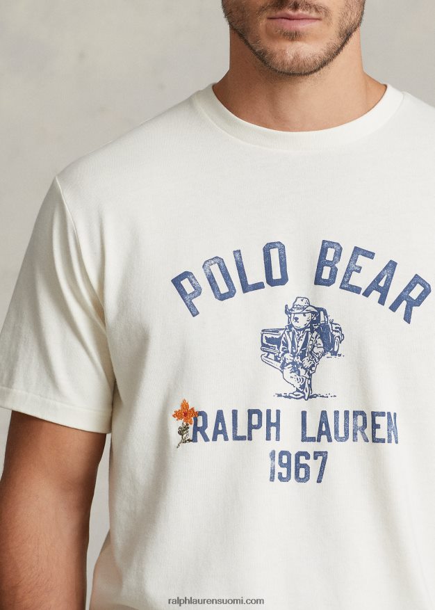 Ralph Lauren miehet polo bear jersey crewneck t-paita 0Z24ZR1462 nevis
