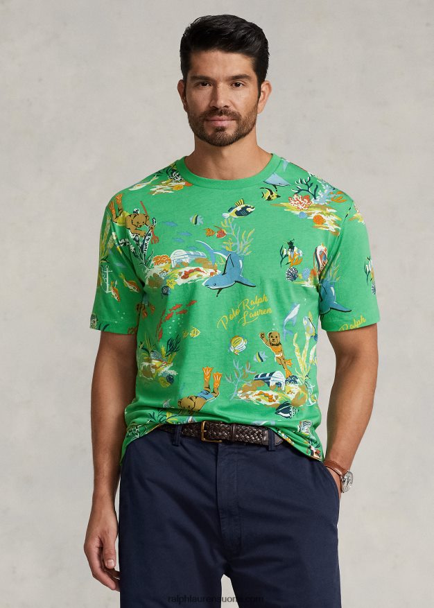 Ralph Lauren miehet poolo bear jersey t-paita 0Z24ZR1317 vihreä